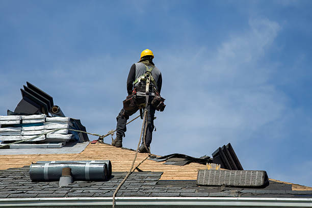 Professional Gutter Installation technician working in Bradfordwoods, PA